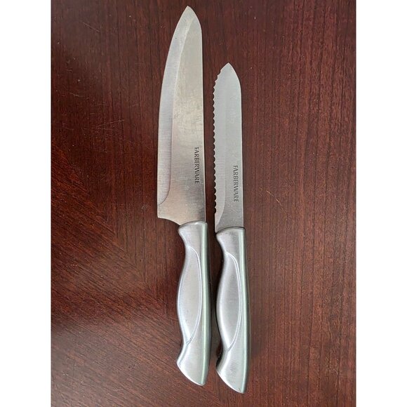 Farberware Stainless Steel Kitchen Knives Chef & Serrated Set Professional Culin - Picture 1 of 3
